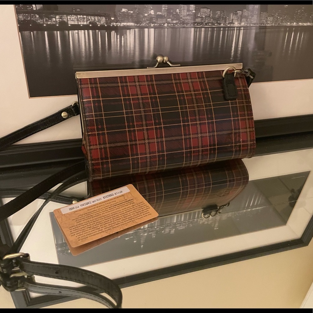 Patricia Nash red Tartan clutch
